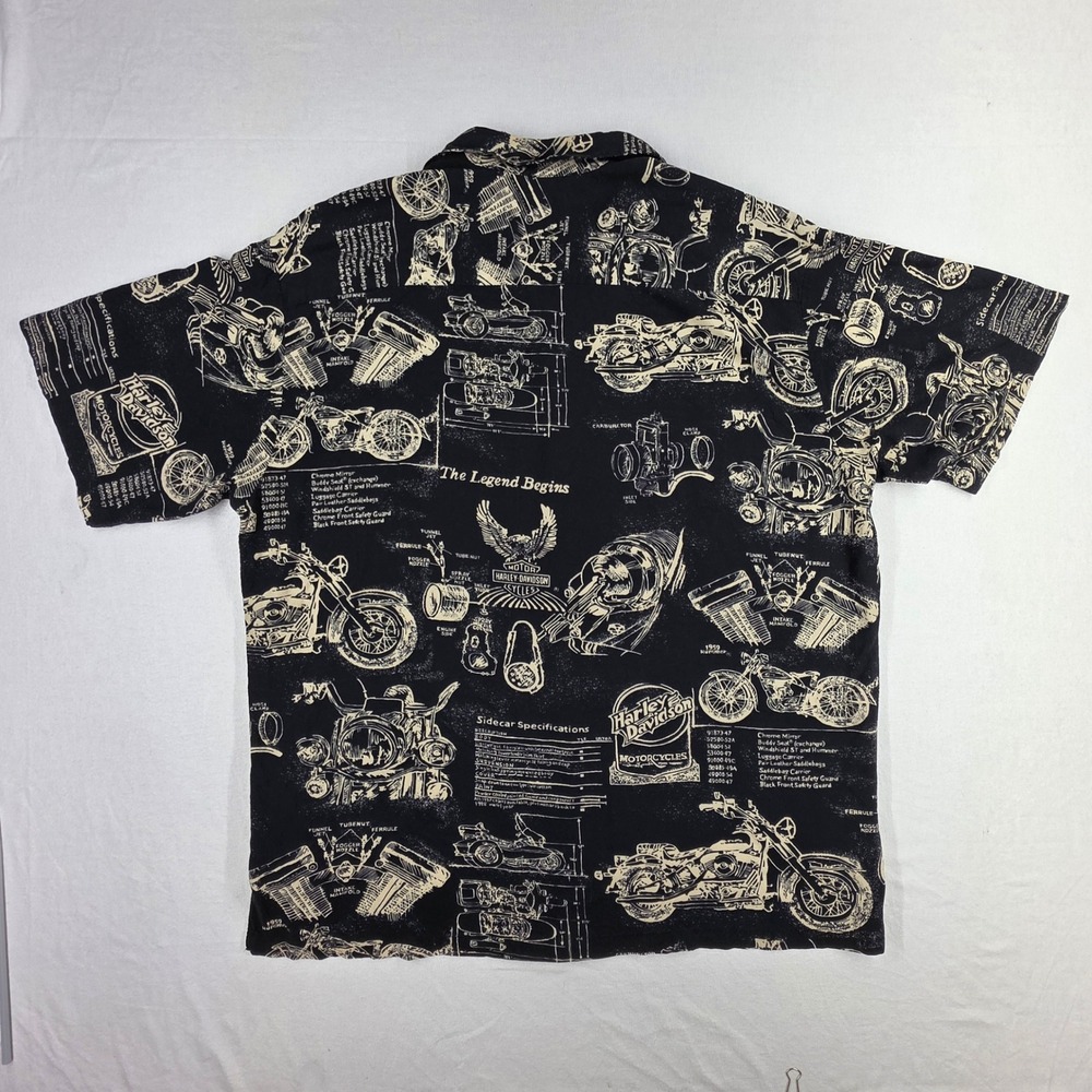 Harley-Davidson Tori Richard Shirt XL Black Blueprint The Legend Begins Hawaii - Picture 11 of 13
